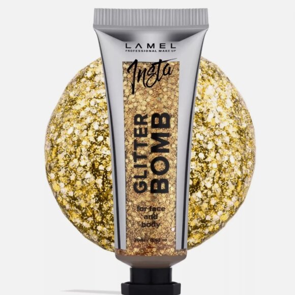 LAMEL Insta Glitter Bomb - 402 Gold (20ml) Free Shipping - Picture 1 of 3
